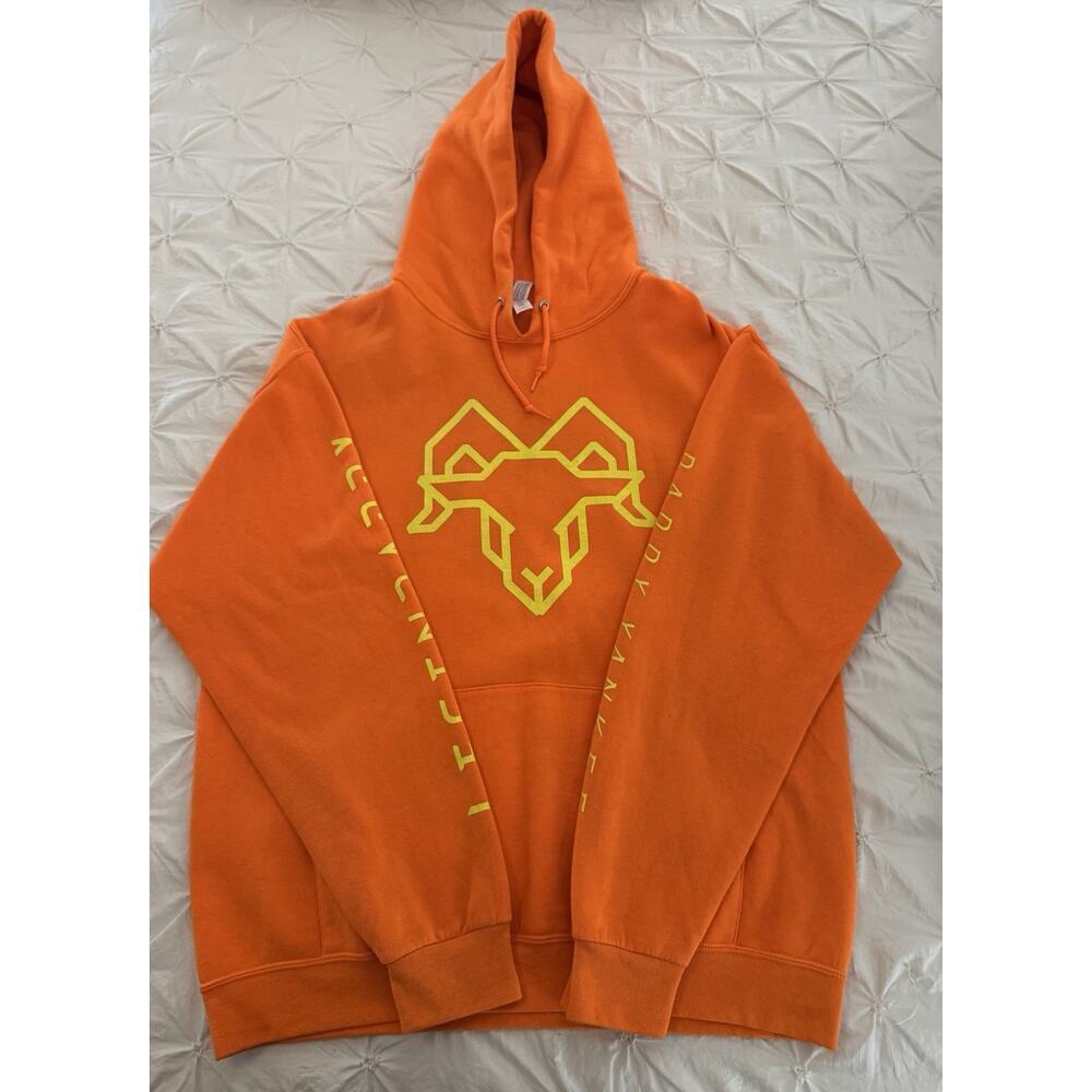 Daddy Yankee Legendaddy Concert Tour Hoodie GOAT Logo Reggaeton Orange Sz L
